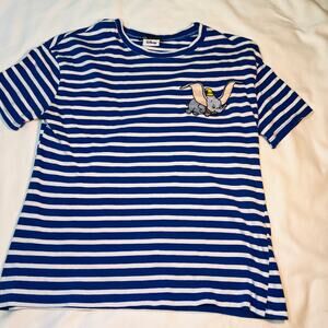 Zara x Disney Dumbo Blue/White Striped Shirt Small